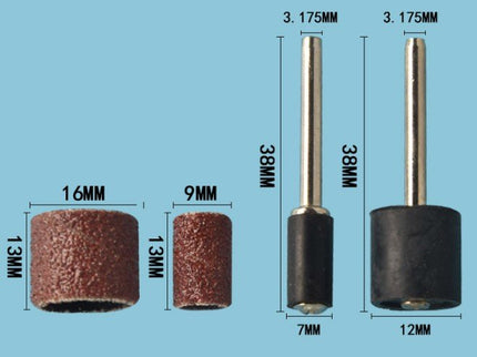 1/4"- 1/2" Rubber Mandrel and Sleeve Drum Sander 3.17mm Shank