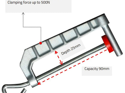 DURATEC Mini Zinc C Clamp