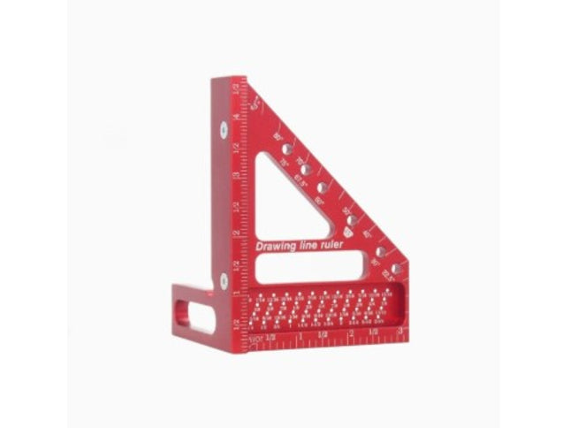 3D Try Square Ruler with Line Hole (Alloy)