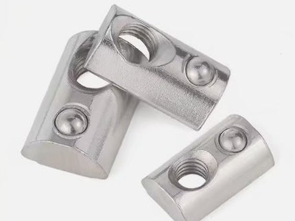 Roll in Sliding T-Nut with Spring / Ball Laoded  for Aluminium Extrusions