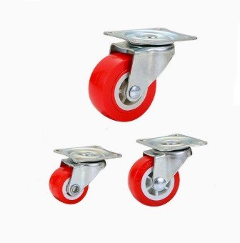 Swivel Wheel Castor (Red PU)