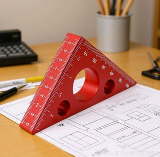 Triangle 45°/ 90° Square Ruler (Alloy)
