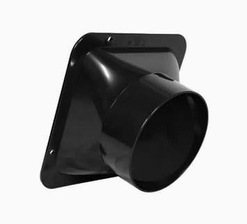 4" 100mm Square Inlet Flanged Hose Adaptor