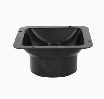 4" 100mm Square Inlet Flanged Hose Adaptor