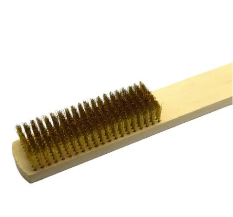 Wood Handle Brass Wire Brush