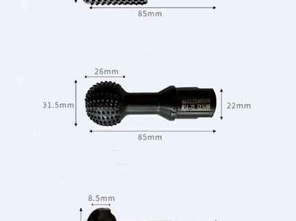 3pc/set Wood Carving Burr for Angle Grinder - (M14 thread)