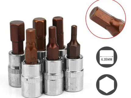 1/4" Socket Drive Hexagon Bit