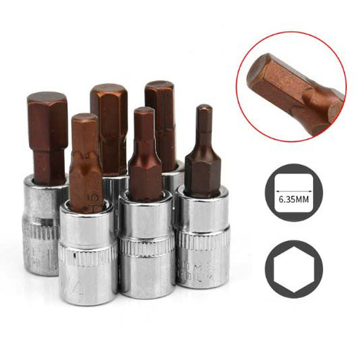 1/4" Socket Drive Hexagon Bit