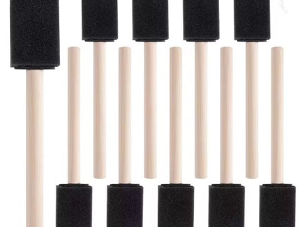 10pcs/set Wooden Handle Foam Brushes