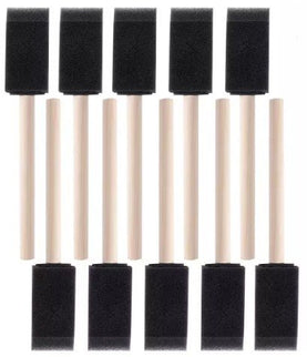 10pcs/set Wooden Handle Foam Brushes