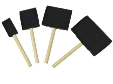 10pcs/set Wooden Handle Foam Brushes