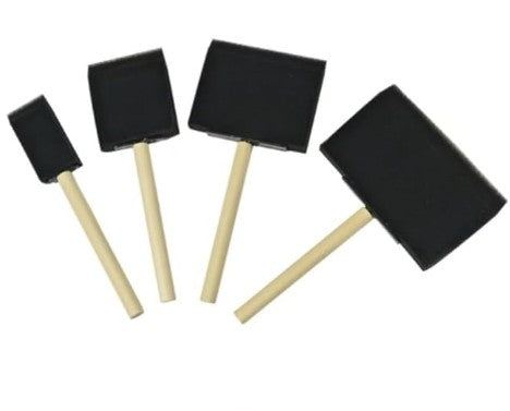 10pcs/set Wooden Handle Foam Brushes