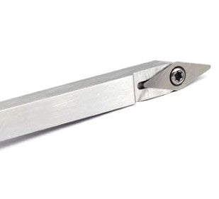 Diamond Shape Carbide Replaceable Tip 10x30mm Woodturning Blank, 10x10x235mm