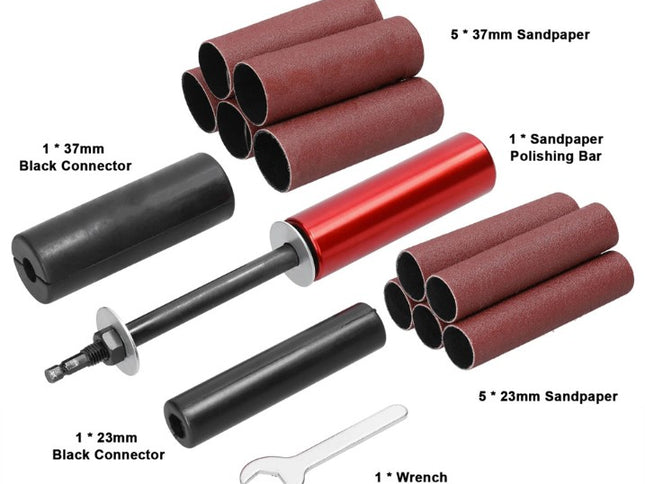 Spindle Sander Adapter with 10Pcs Sandpaper (25 / 38mm)