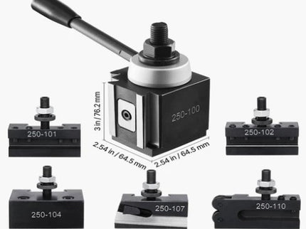 6pc/set Quick Change Tool Post Kit 250-1006P (12mm)
