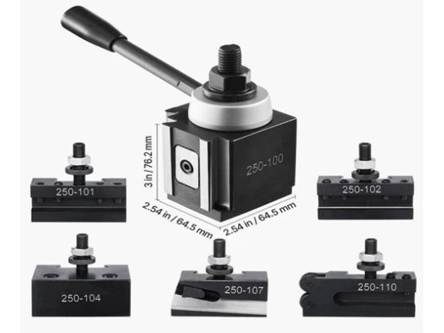 6pc/set Quick Change Tool Post Kit 250-1006P (12mm)