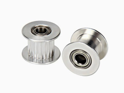 Dual Bearing Aluminum Idler Pulley ( Grooved / Smooth )