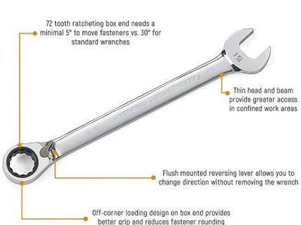 Reversiable Retcheting Combination Spanner