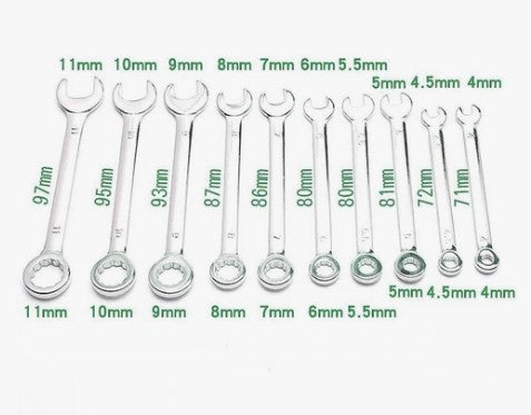 10pcs Mini Spanner Set (4~11mm)