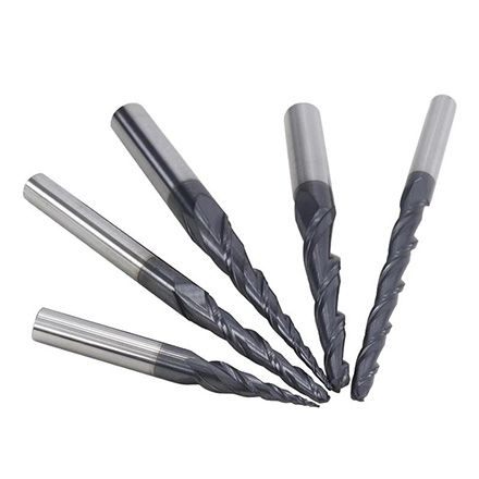 Solid Carbide Taper Upcut Spiral Bit ( Ball-End )
