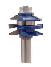 Stacked rail and stile bit for ogee profiles by McJING Tools, showing the durable cutting bit with multiple stacking components.