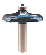 Elongated ogee table edge bit with stepped cove profile by McJING Tools, showing the detailed router bit design.