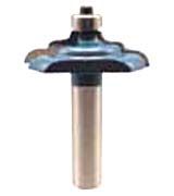 McJING Tools elongated ogee table edge bit with two stepped cove for detailed woodworking edge shaping.