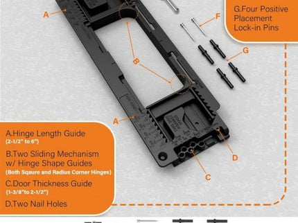 Adjustable Door Hinge Jig Router Template