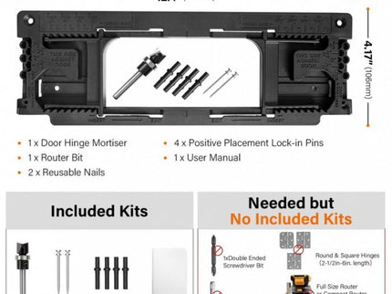 Adjustable Door Hinge Jig Router Template
