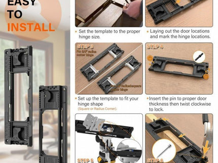 Adjustable Door Hinge Jig Router Template