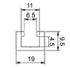 T19 (6.5mm Slot) Mini T-Track