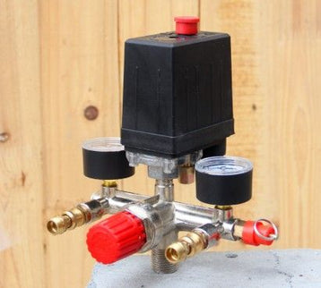 90-120PSI Air Compressor Pressure Switch Control Valve Manifold Gauges Regulator (NIFA)