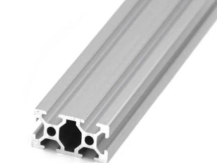Aluminium extrusion 20x40mm with 6mm groove from McJING Tools, showing a 1000mm length with a smooth metallic finish.