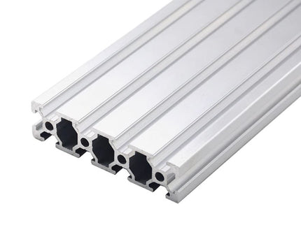 Aluminium extrusion 20x80mm with 6mm groove from McJING Tools, 1000mm length, showing the sleek aluminum profile with groove detail.