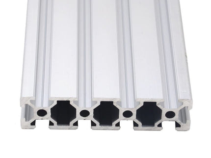 Aluminium extrusion 20x80mm with 6mm groove from McJING Tools, 1000mm length, showing the metallic profile on a white background.