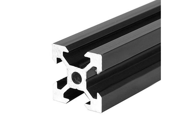 Aluminium Extrusion 20x20 V-Slot Black - 1000mm