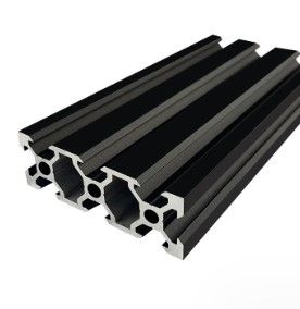 Black aluminium V-slot extrusion 20x60mm by McJING Tools, 1000mm length, showcasing the sleek, lightweight profile with precise edges.