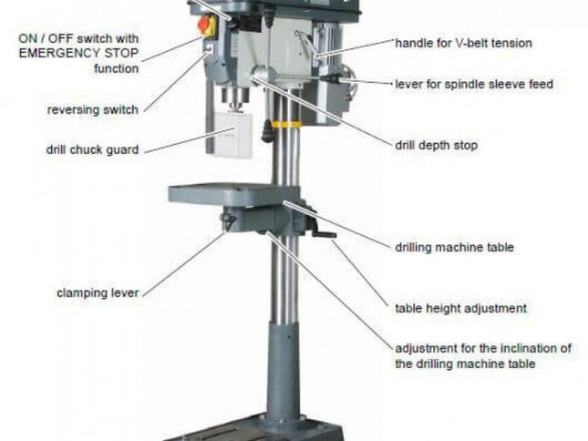 Optimum B25 Heavy Duty Pedestal Drill 0.75HP / 550W
