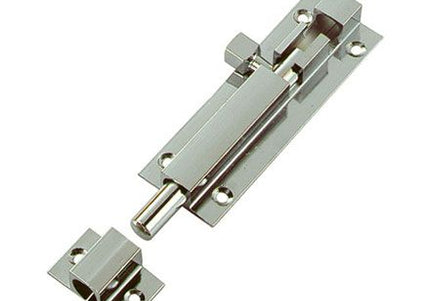 Barrel Bolt (Solid Brass, Chrome Plated)