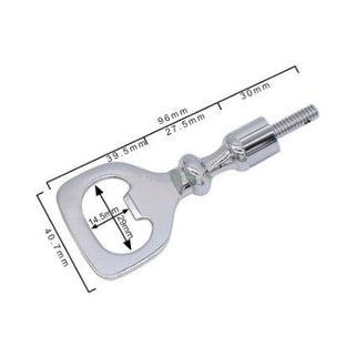 Bottle Opener with Ferrule (Chrome)