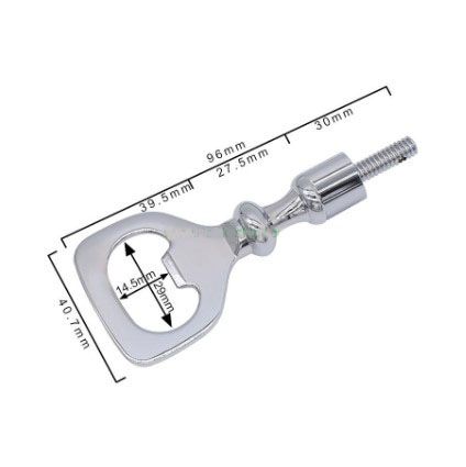 Bottle Opener with Ferrule (Chrome)
