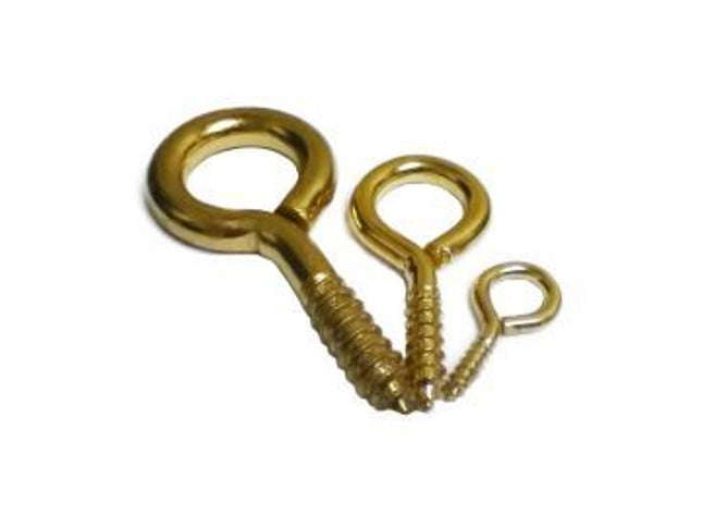 Screw Eyes (Brass Plated)