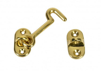 Solid Brass Cabin Hook (Polished)