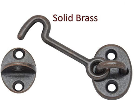Solid Brass Cabin Hook (Antique)