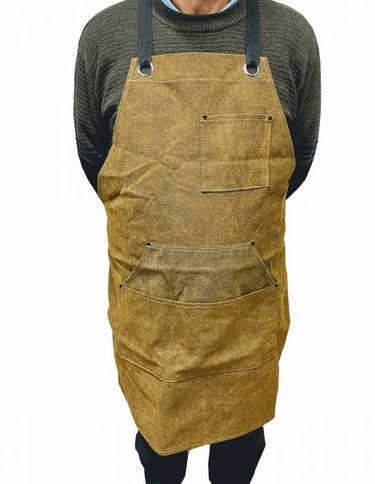 Canvas Woodworking Apron - Khaki