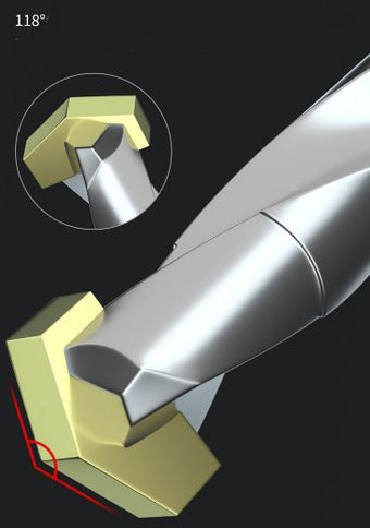 Carbide Tipped Drill Bit for hard steel (12.7mm Shank)