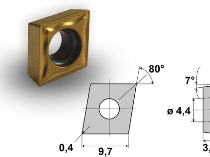 Boring Bar (Screw Lock) wide diamond tip