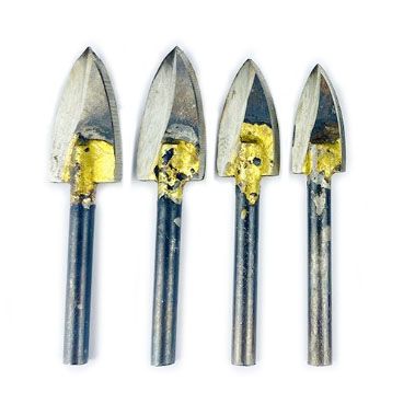 4pc Tree Head Carbide Tipped Wood Carving Bit Set ( 6mm Shank )