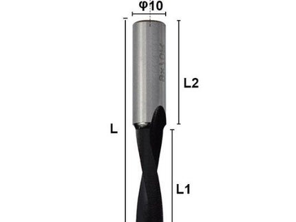 Carbide Tipped Doweling Bit (10mm Shank)