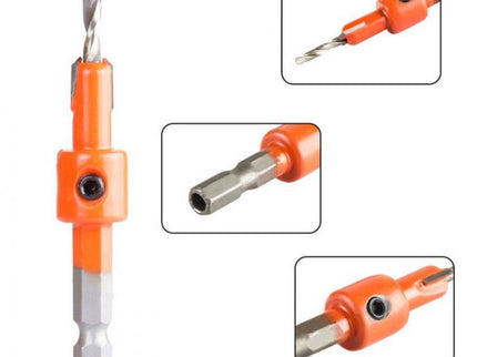 Carbide Tipped Drill & Countersink with Quick Change Shank